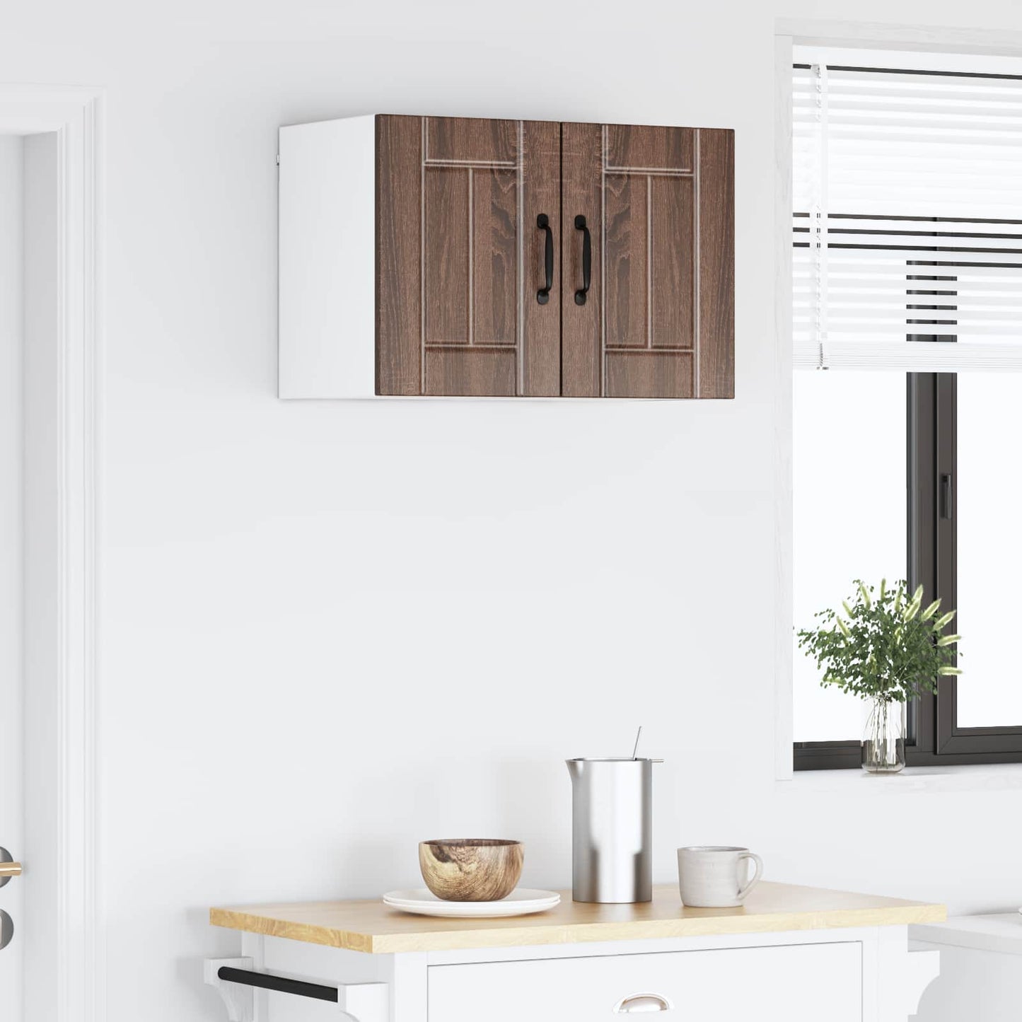 vidaXL Ντουλάπα Τοίχου LUCCA 2 pcs Καφέ Ξύλο Δρυός 30 x 31 x 40 εκ.