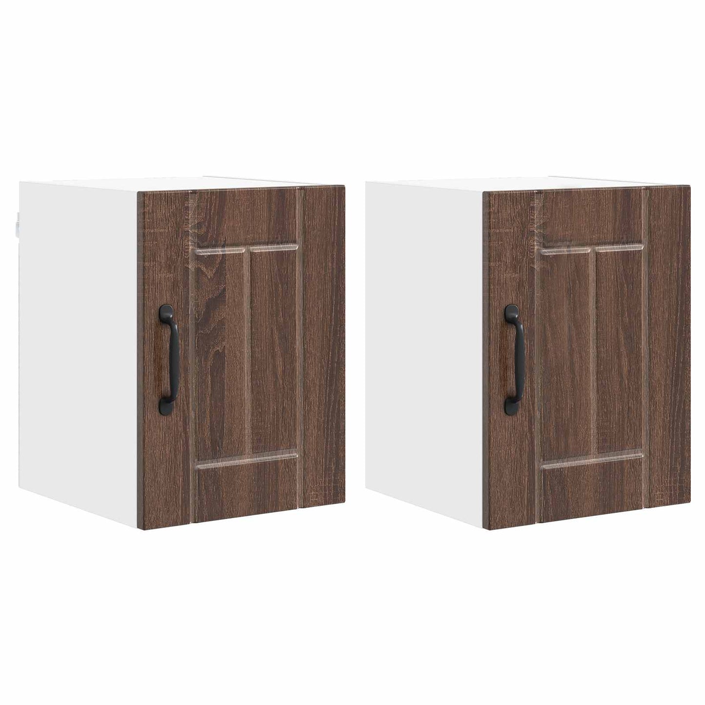 vidaXL Ντουλάπα Τοίχου LUCCA 2 pcs Καφέ Ξύλο Δρυός 30 x 31 x 40 εκ.