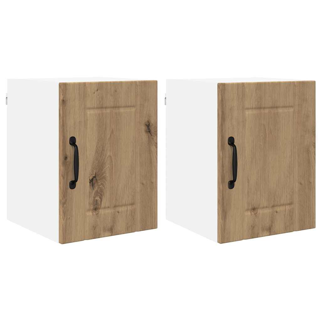 vidaXL Κρεμαστό ντουλάπι κουζίνας 2 pcs Artisan Oak 30 x 31 x 40 εκ.