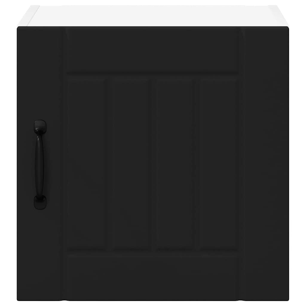 vidaXL Κρεμαστό ντουλάπι κουζίνας με ράφι 2 pcs Μαύρο 40 x 31 x 40 εκ.