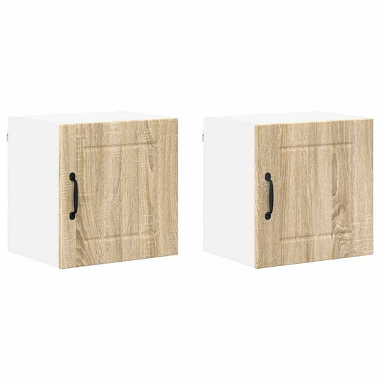 vidaXL Κρεμαστό ντουλάπι κουζίνας 2 pcs Δρύς Sonoma 40 x 31 x 40 εκ.