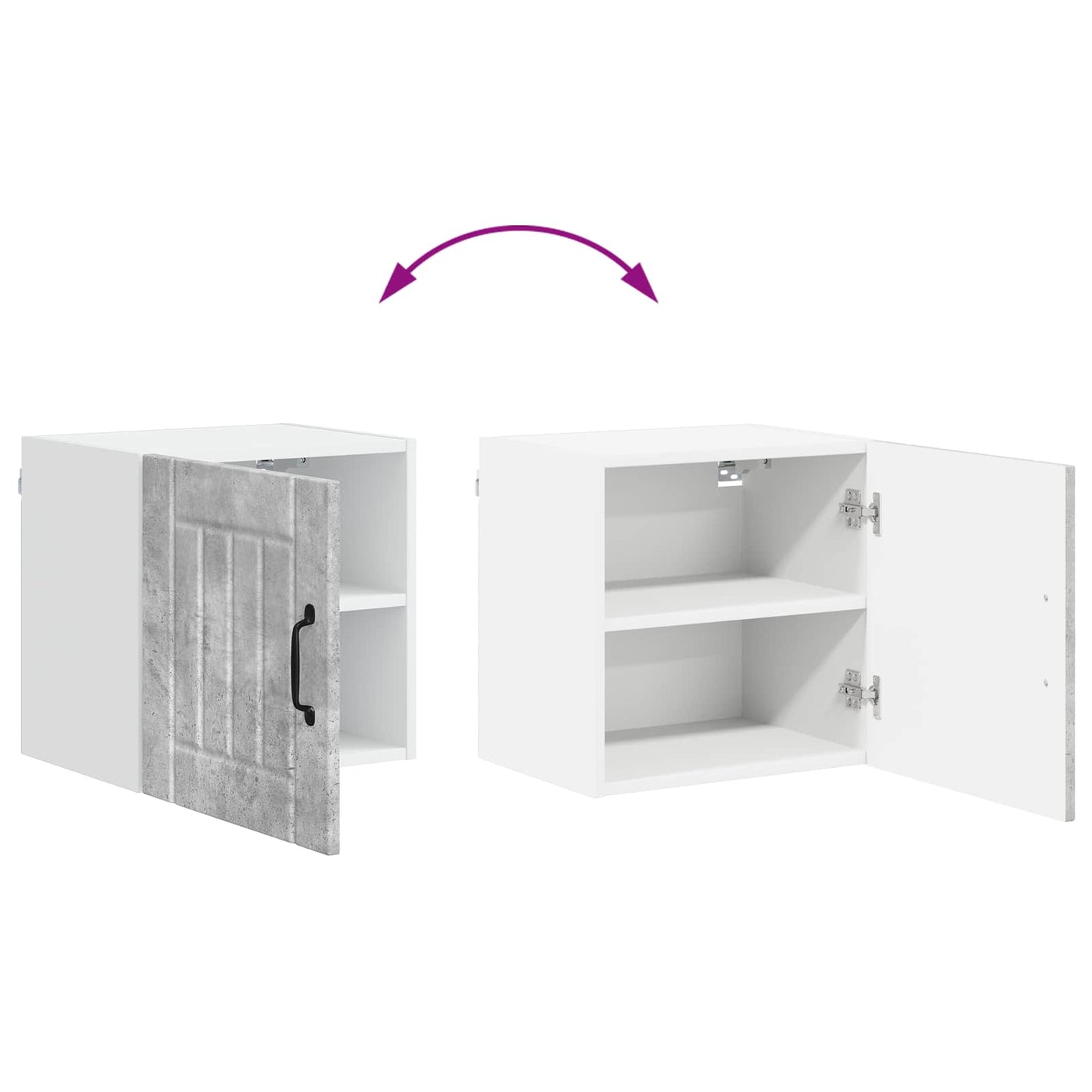 vidaXL Ντουλάπα Τοίχου LUCCA Γκρι Σκυροδέματος 40 x 31 x 40 εκ.