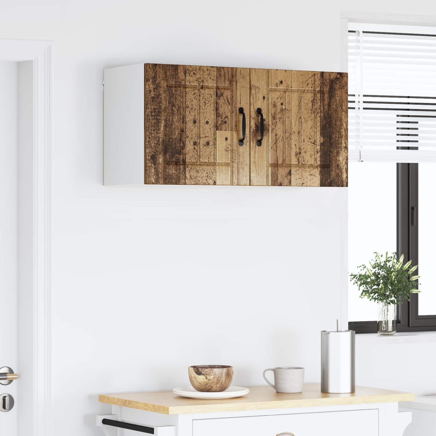 vidaXL Ντουλάπα Τοίχου LUCCA 2 pcs Παλαιωμένο ξύλο 40 x 31 x 40 εκ.