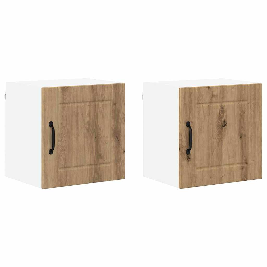 vidaXL Κρεμαστό ντουλάπι κουζίνας 2 pcs Artisan Oak 40 x 31 x 40 εκ.