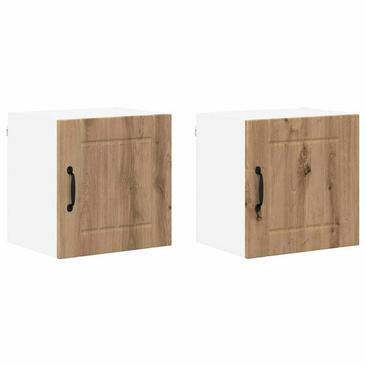 vidaXL Κρεμαστό ντουλάπι κουζίνας 2 pcs Artisan Oak 40 x 31 x 40 εκ.