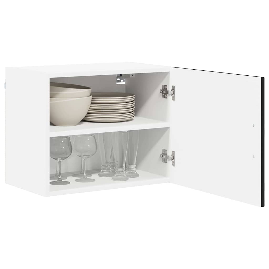 vidaXL Κρεμαστό ντουλάπι κουζίνας με ράφι Μαύρο 50 x 31 x 40 εκ.