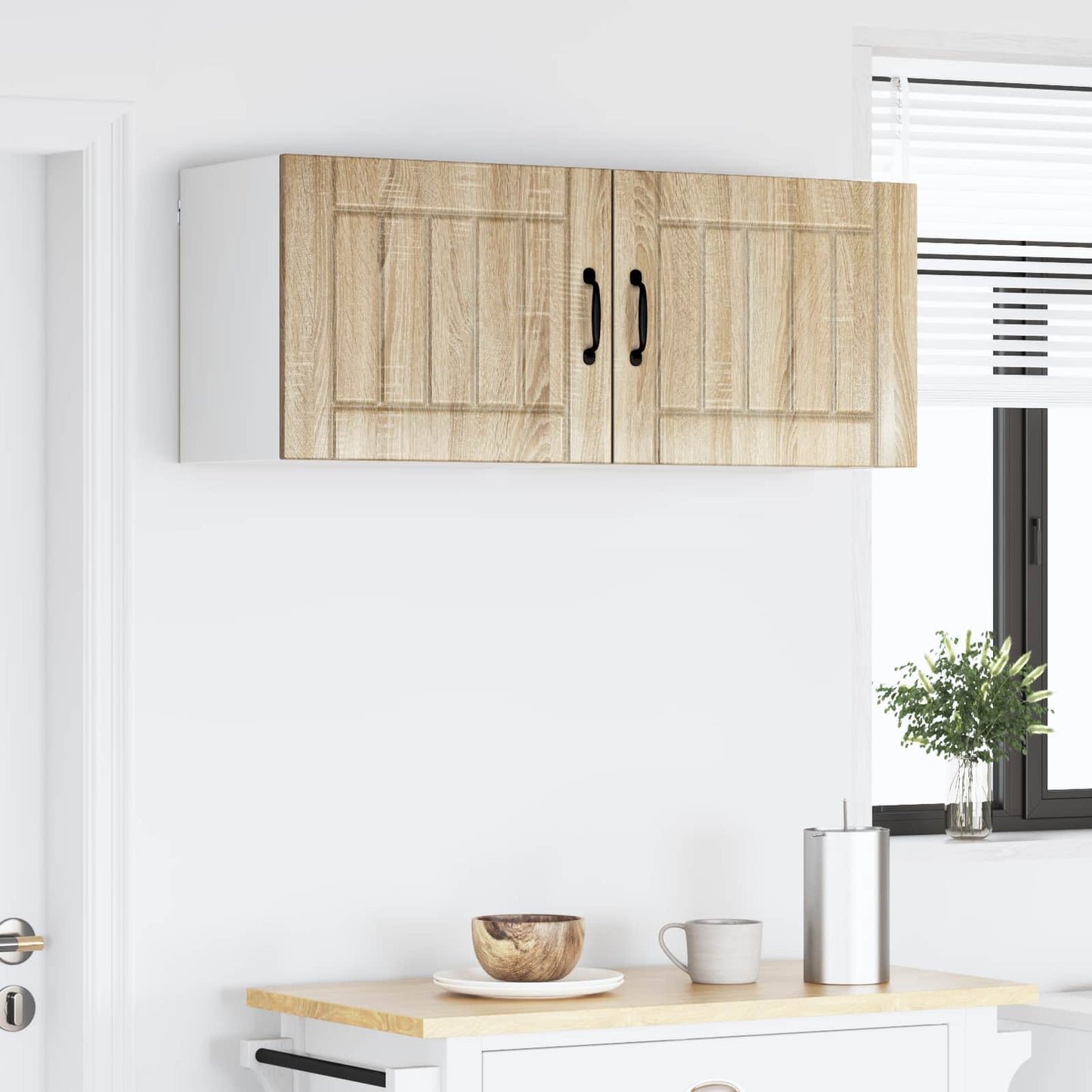 vidaXL Κρεμαστό ντουλάπι κουζίνας 2 pcs Δρύς Sonoma 50 x 31 x 40 εκ.