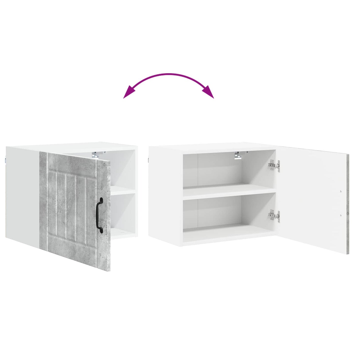vidaXL Ντουλάπα Τοίχου LUCCA Γκρι Σκυροδέματος 50 x 31 x 40 εκ.