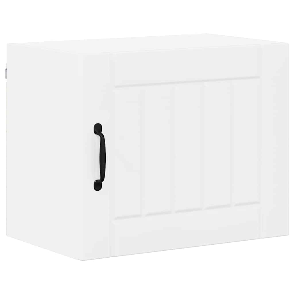 vidaXL Κρεμαστό ντουλάπι κουζίνας με ράφι 2 pcs Υψηλής γυαλάδας λευκό