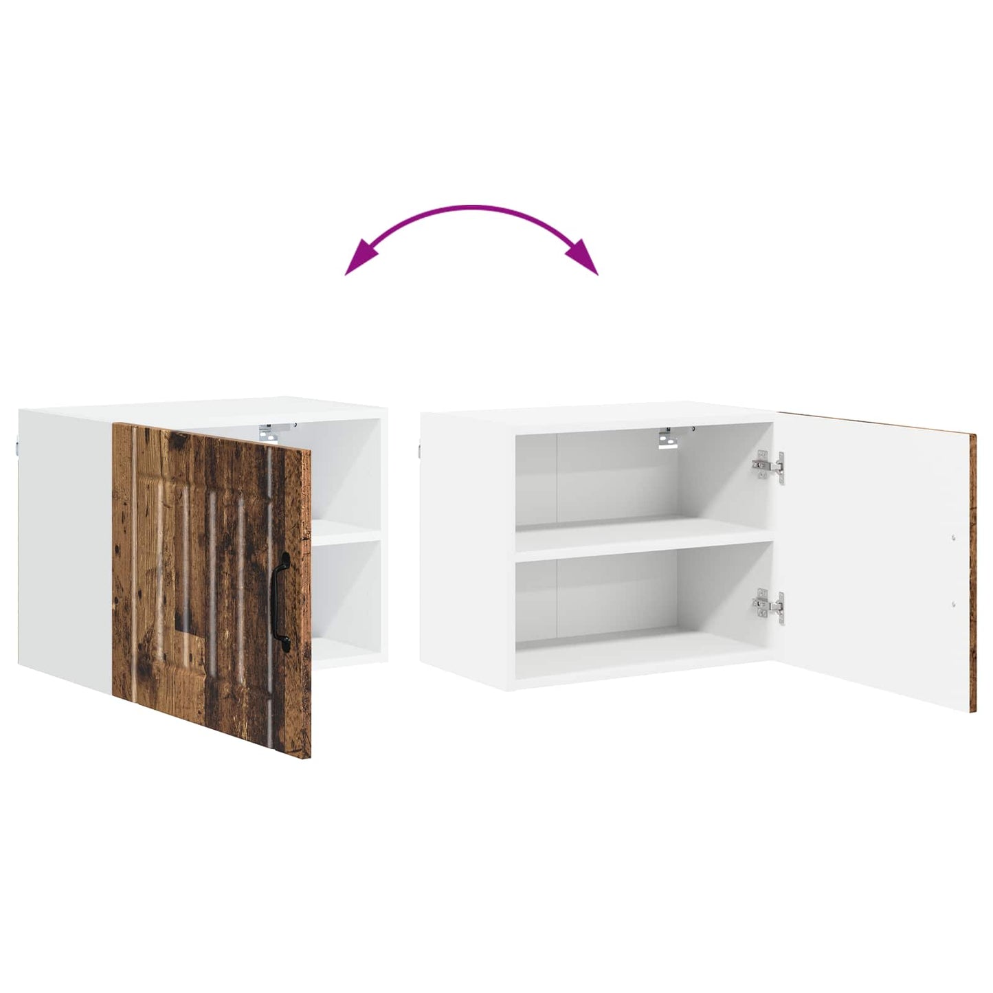 vidaXL Ντουλάπα Τοίχου LUCCA 2 pcs Παλαιωμένο ξύλο 50 x 31 x 40 εκ.
