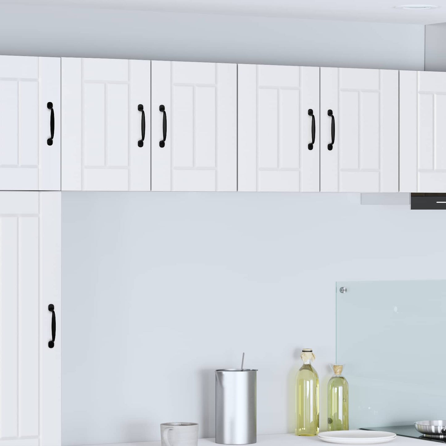 vidaXL Κρεμαστό ντουλάπι κουζίνας με ράφι 2 pcs Λευκό 60 x 31 x 40 εκ