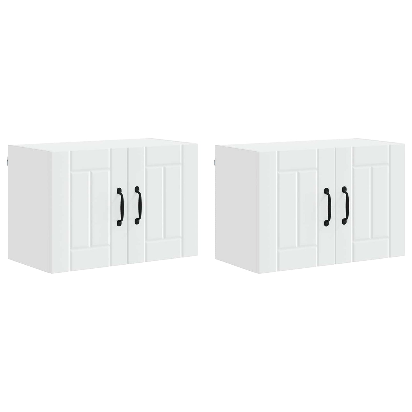 vidaXL Κρεμαστό ντουλάπι κουζίνας με ράφι 2 pcs Λευκό 60 x 31 x 40 εκ
