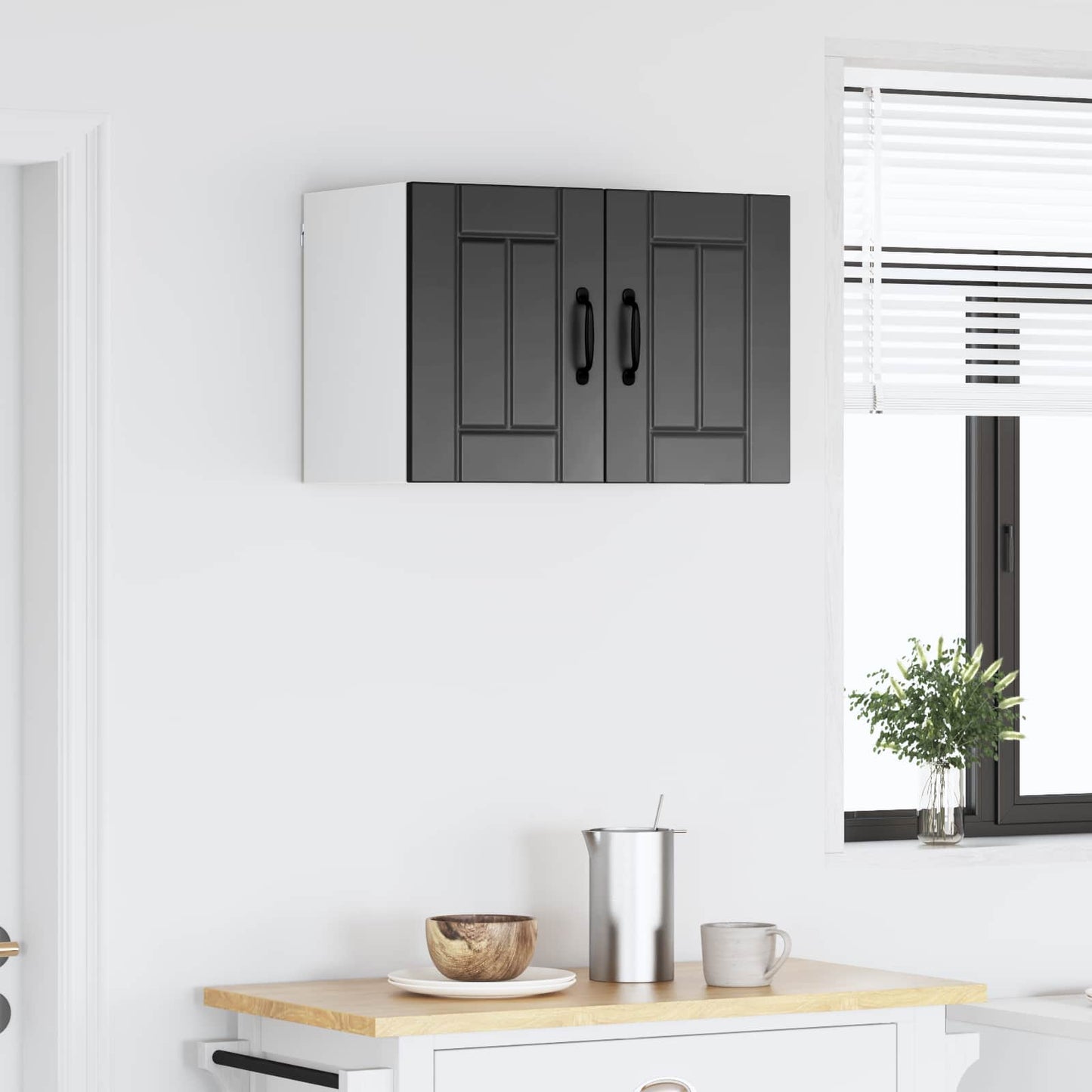 vidaXL Ντουλάπα Τοίχου LUCCA Μαύρο 60 x 31 x 40 εκ Επεξεργασμένο Ξύλο