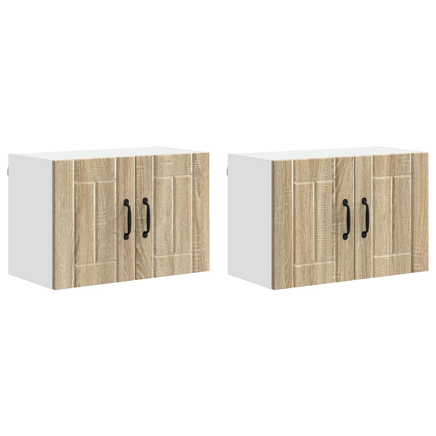 vidaXL Κρεμαστό ντουλάπι κουζίνας 2 pcs Sonoma Δρυς 60 x 31 x 40 εκ