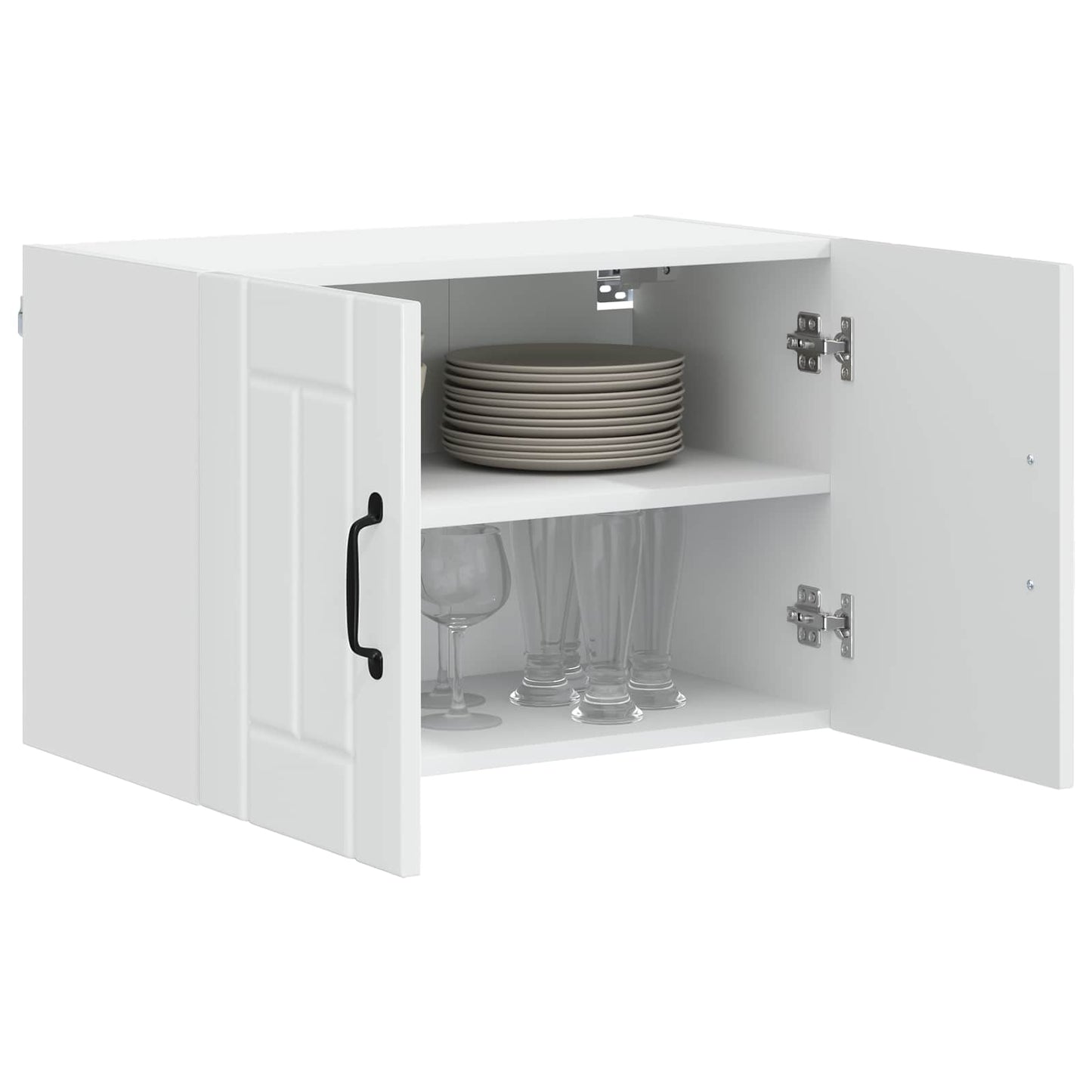 vidaXL Ντουλάπα Τοίχου LUCCA Γυαλιστερό Λευκό 60 x 31 x 40 εκ