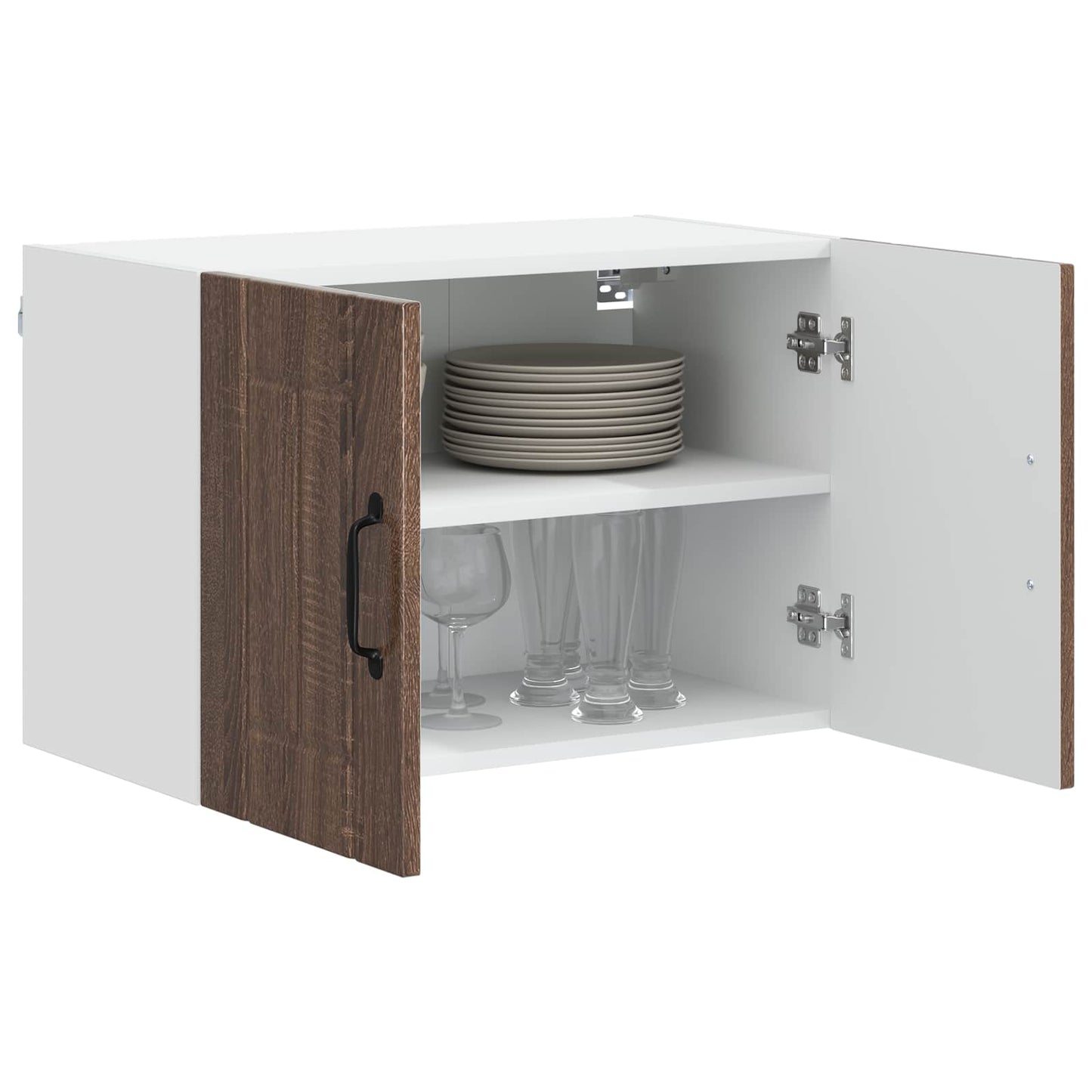 vidaXL Ντουλάπα Τοίχου LUCCA 2 pcs Καφέ Ξύλο Δρυός 60 x 31 x 40 εκ
