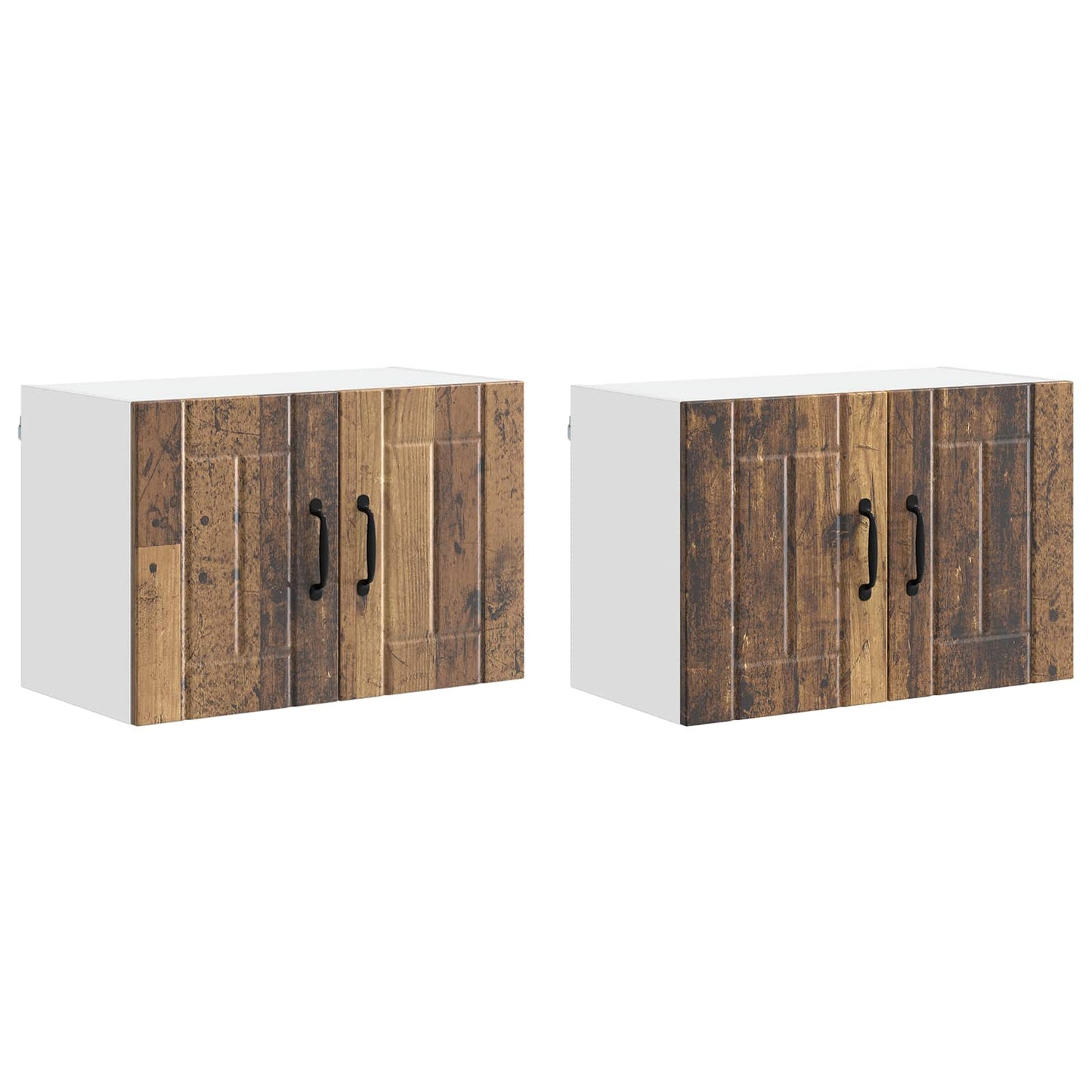 vidaXL Ντουλάπα Τοίχου LUCCA 2 pcs Παλαιωμένο ξύλο 60 x 31 x 40 εκ