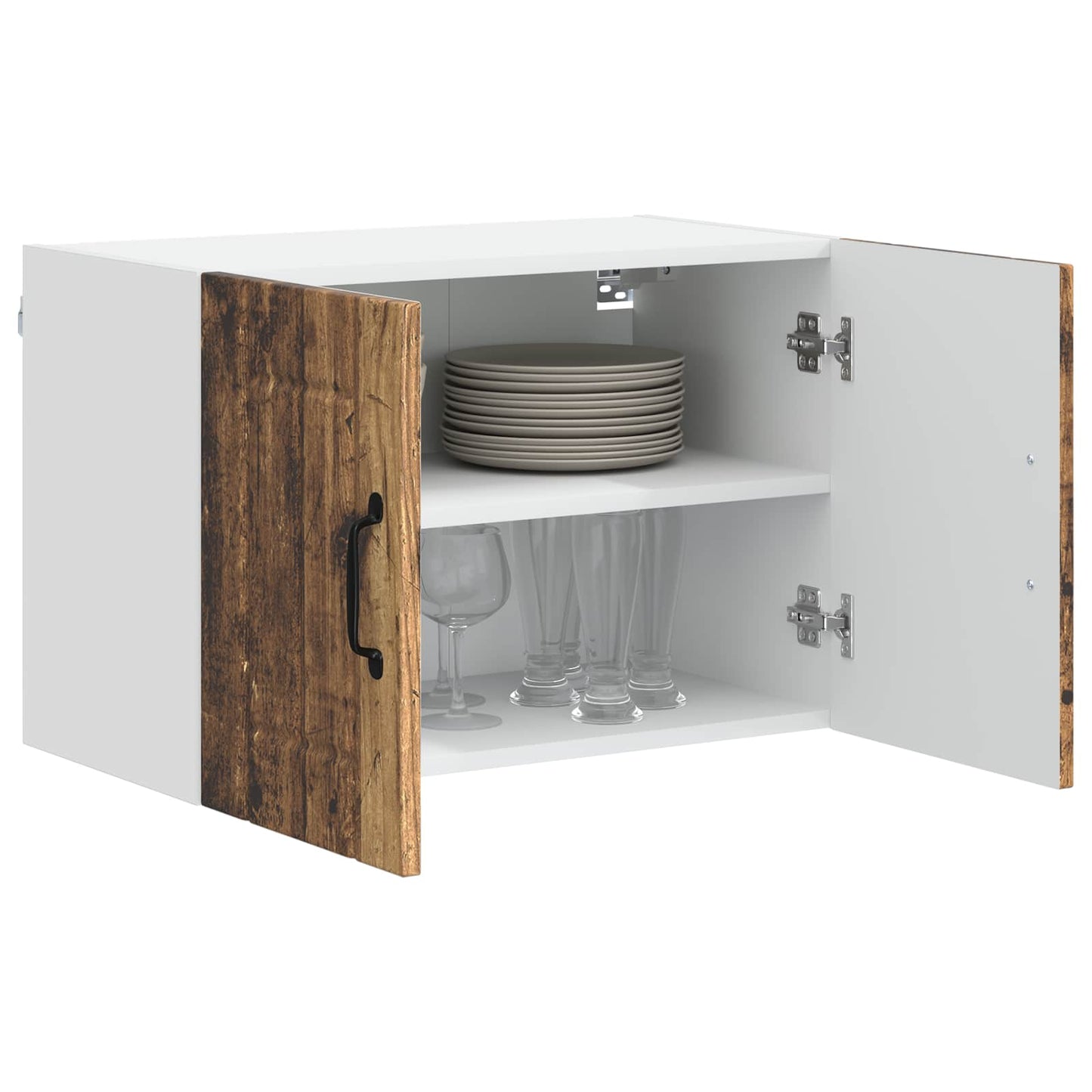 vidaXL Ντουλάπα Τοίχου LUCCA 2 pcs Παλαιωμένο ξύλο 60 x 31 x 40 εκ