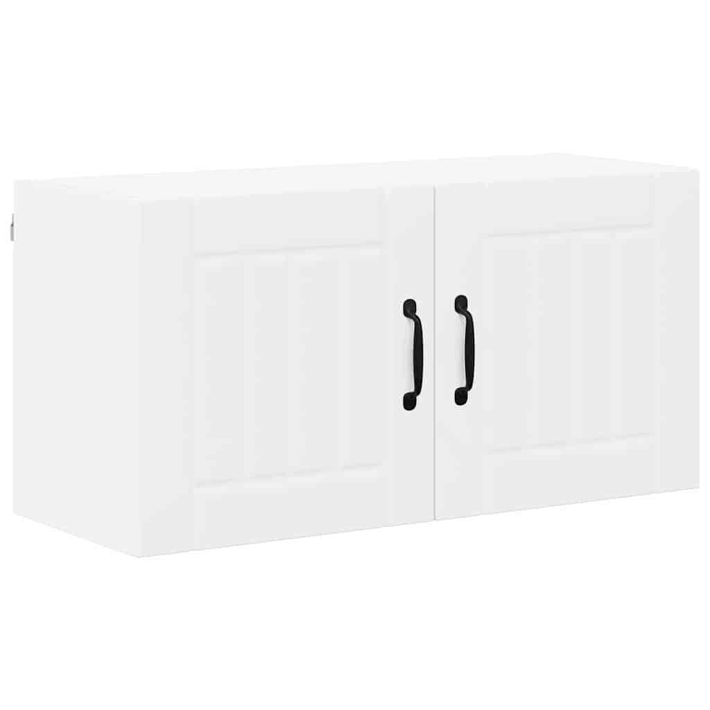 vidaXL Κρεμαστό ντουλάπι κουζίνας με ράφι Λευκό 80 x 31 x 40 εκ