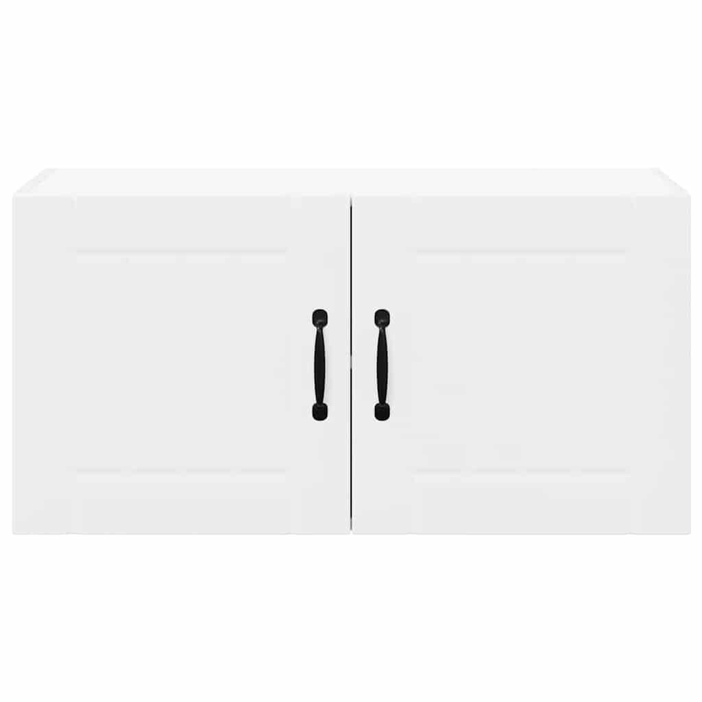 vidaXL Κρεμαστό ντουλάπι κουζίνας με ράφι Λευκό 80 x 31 x 40 εκ