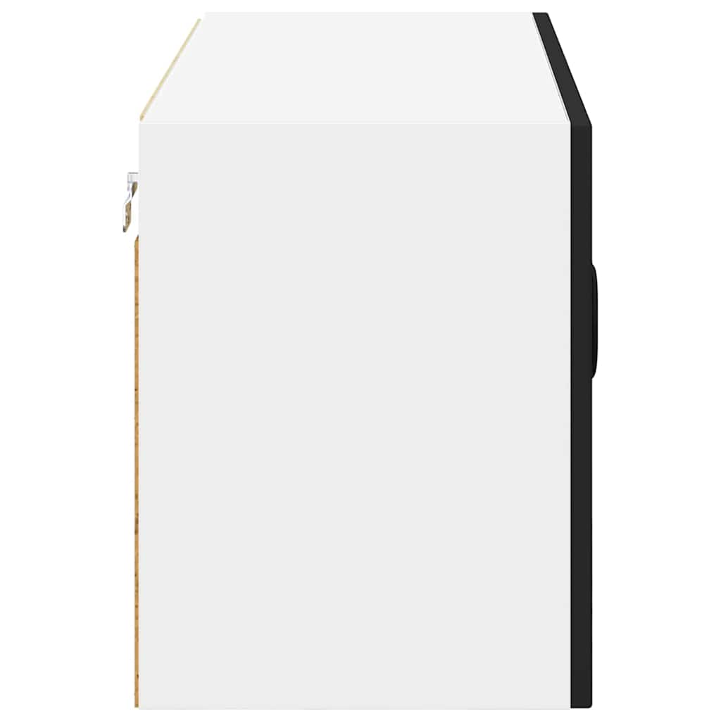 vidaXL Κρεμαστό ντουλάπι κουζίνας με ράφι Μαύρο 80 x 31 x 40 εκ