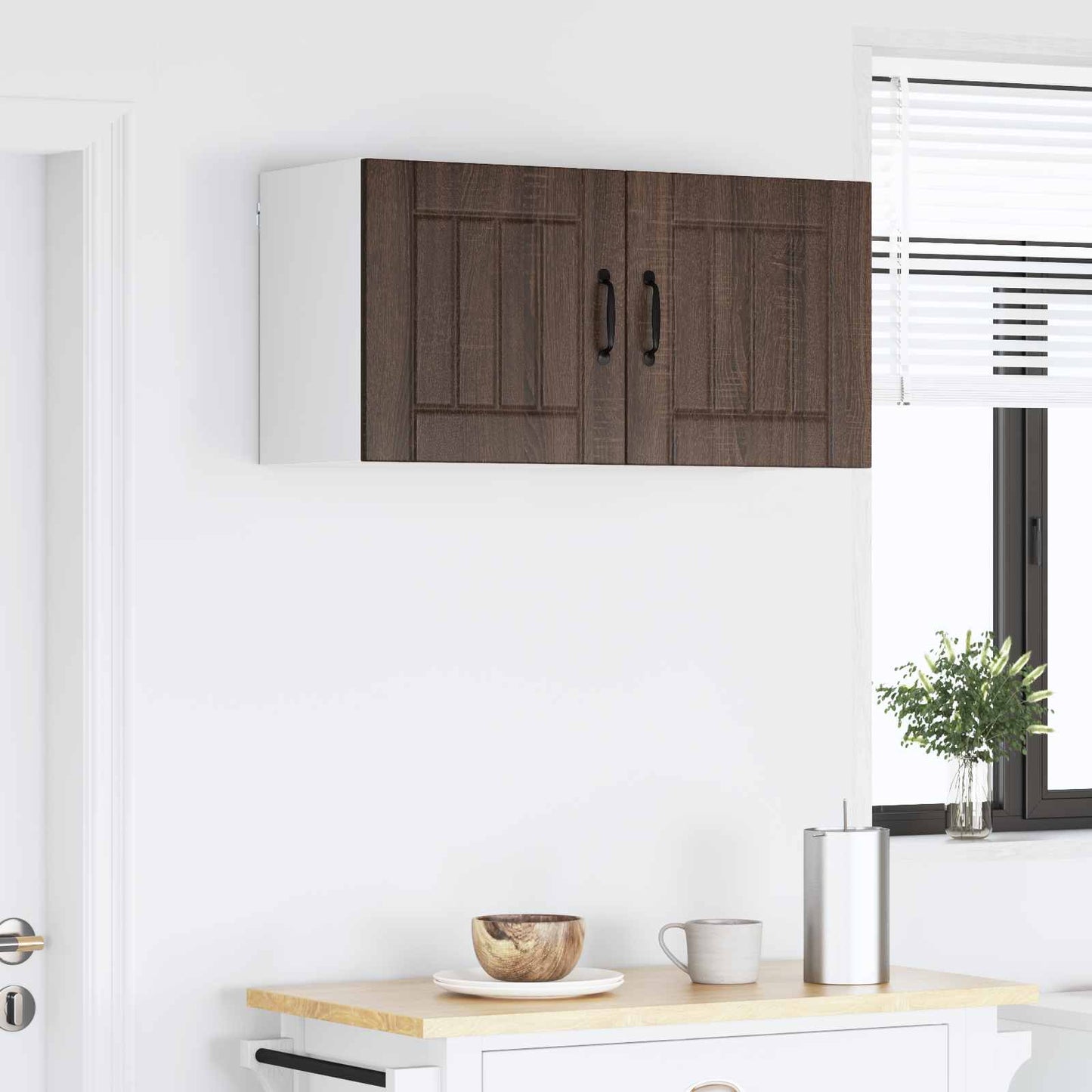 vidaXL Ντουλάπα Τοίχου LUCCA Καφέ Ξύλο Δρυός 80 x 31 x 40 εκ