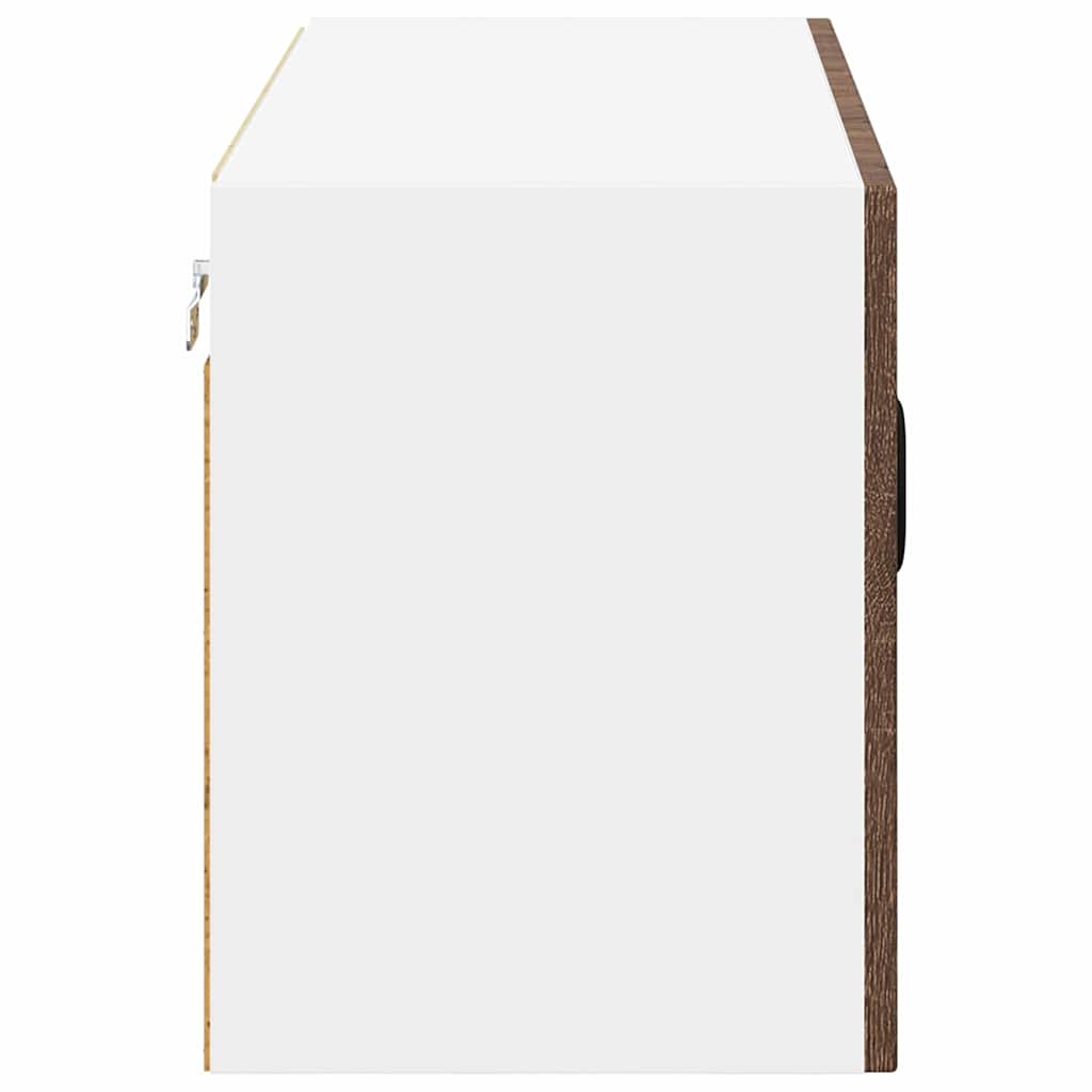 vidaXL Κρεμαστό ντουλάπι κουζίνας με ράφι Καφέ δρυς 80 x 31 x 40 εκ