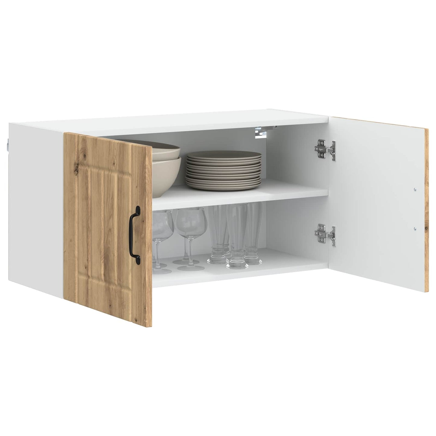 vidaXL Κρεμαστό ντουλάπι κουζίνας με ράφι Artisan Oak 80 x 31 x 40 εκ