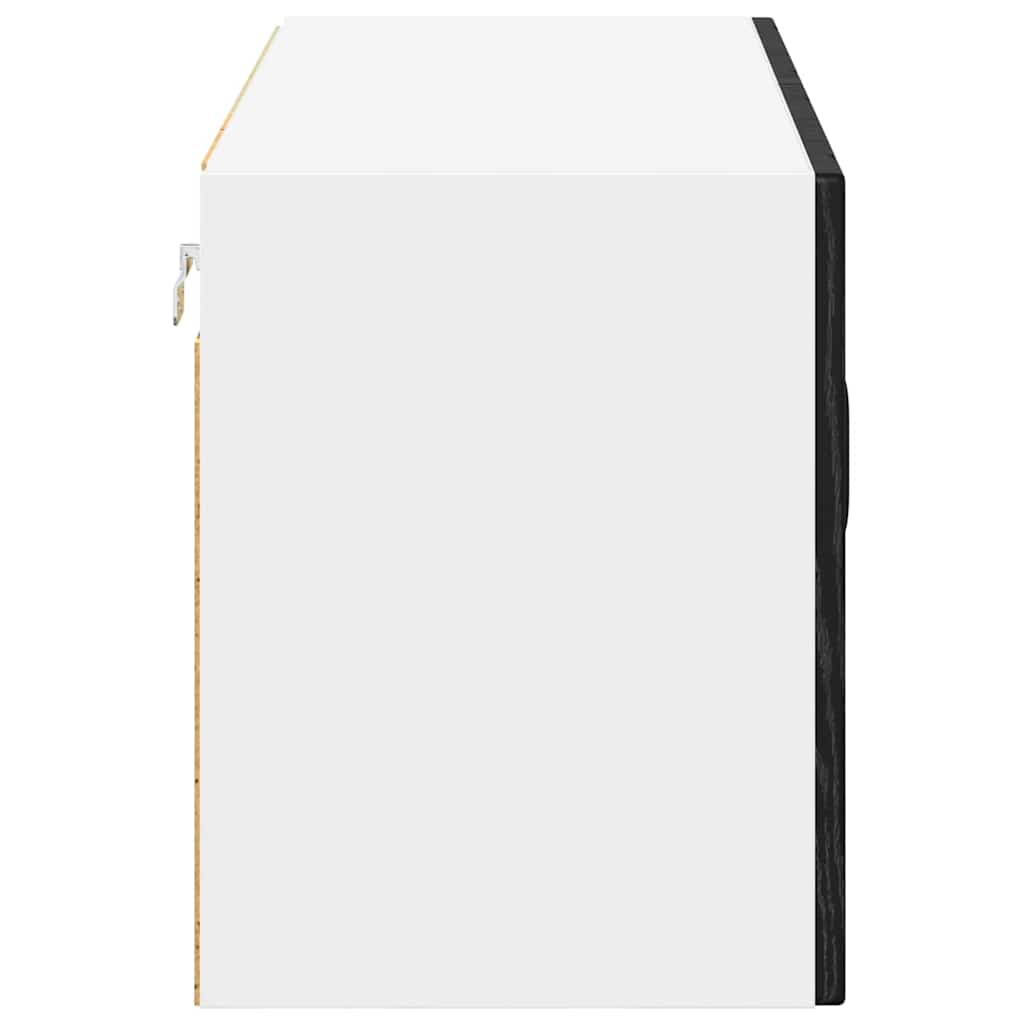 vidaXL Κρεμαστό ντουλάπι κουζίνας με ράφι Μαύρη Οξυά 80 x 31 x 40 εκ