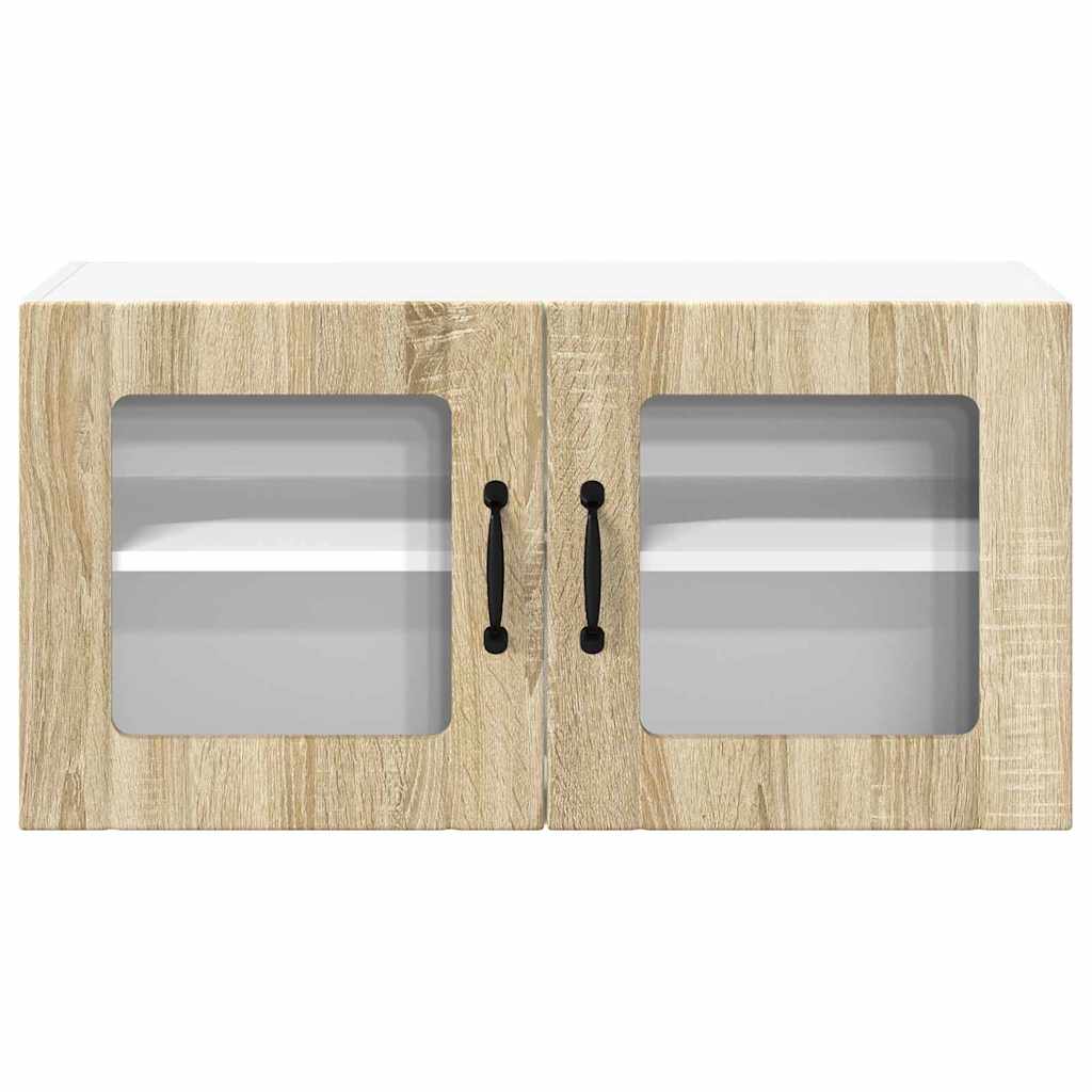 vidaXL Κρεμαστό ντουλάπι κουζίνας με ράφι Δρύς Sonoma 80 x 31 x 40 εκ