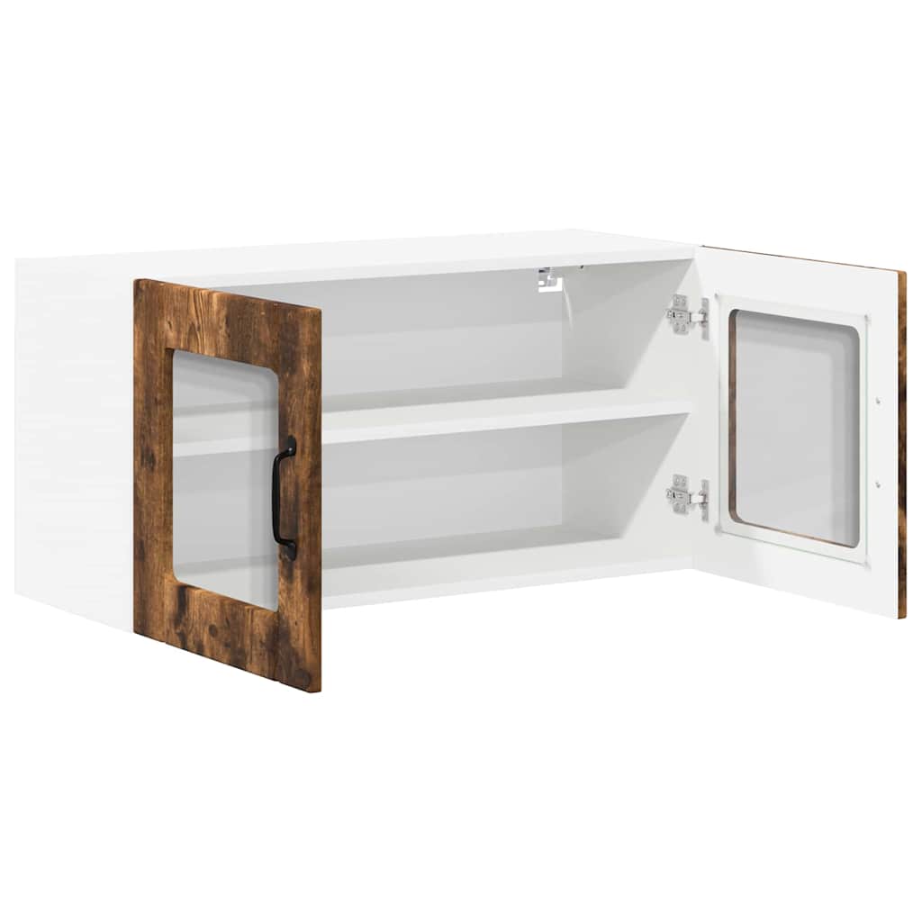 vidaXL Κρεμαστό ντουλάπι κουζίνας Καπνιστό Δρύς 80 x 31 x 40 εκ