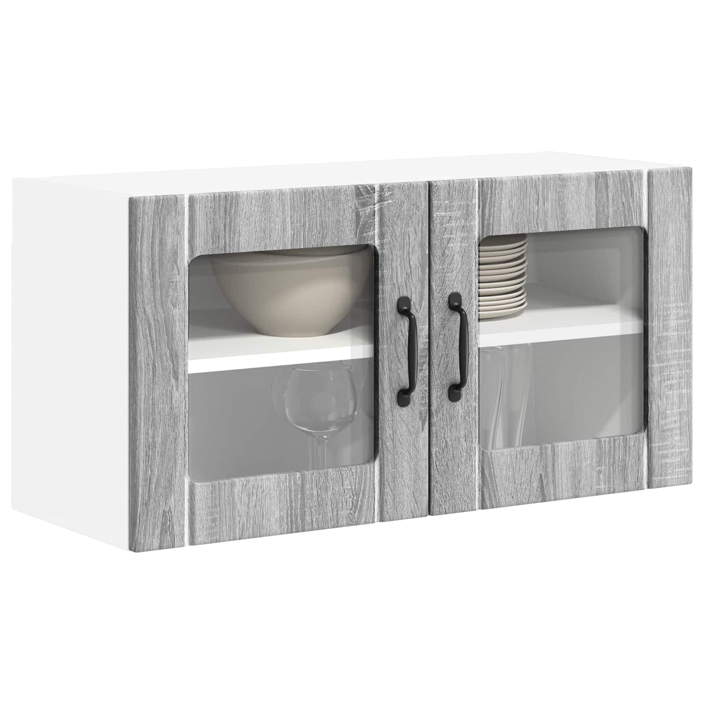 vidaXL Ραφιέρα τοίχου LUCCA Γκρι Sonoma 80 x 31 x 40 εκ
