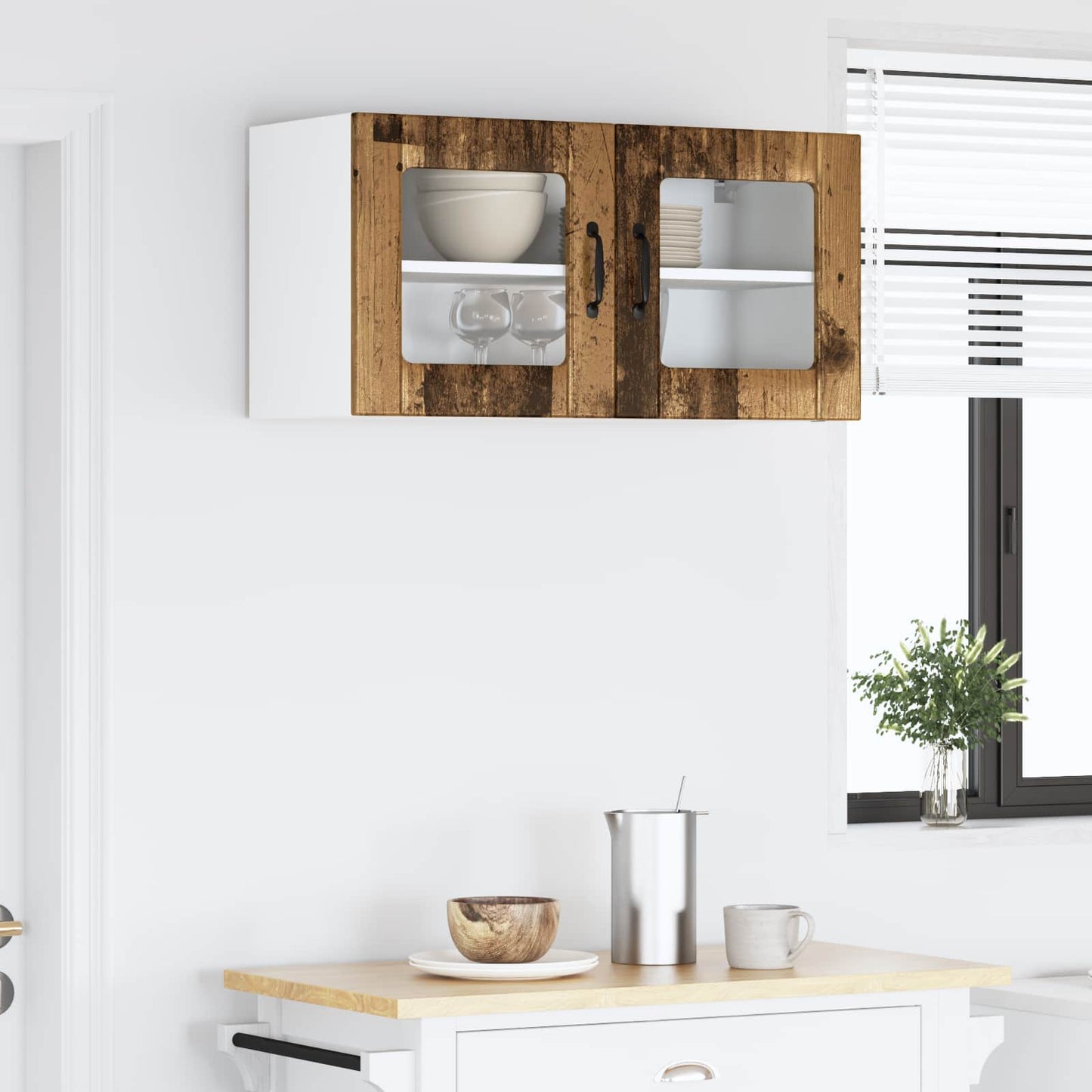 vidaXL Ραφιέρα τοίχου LUCCA Παλαιωμένο ξύλο 80 x 31 x 40 εκ