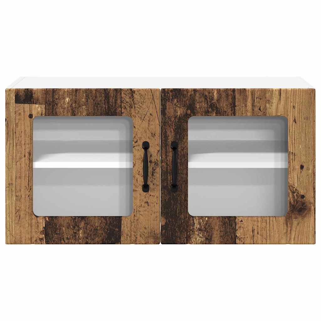 vidaXL Κρεμαστό ντουλάπι κουζίνας με ράφι Παλιό Ξύλο 80 x 31 x 40 εκ