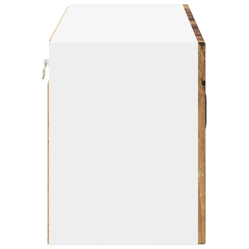 vidaXL Κρεμαστό ντουλάπι κουζίνας με ράφι Παλιό Ξύλο 80 x 31 x 40 εκ