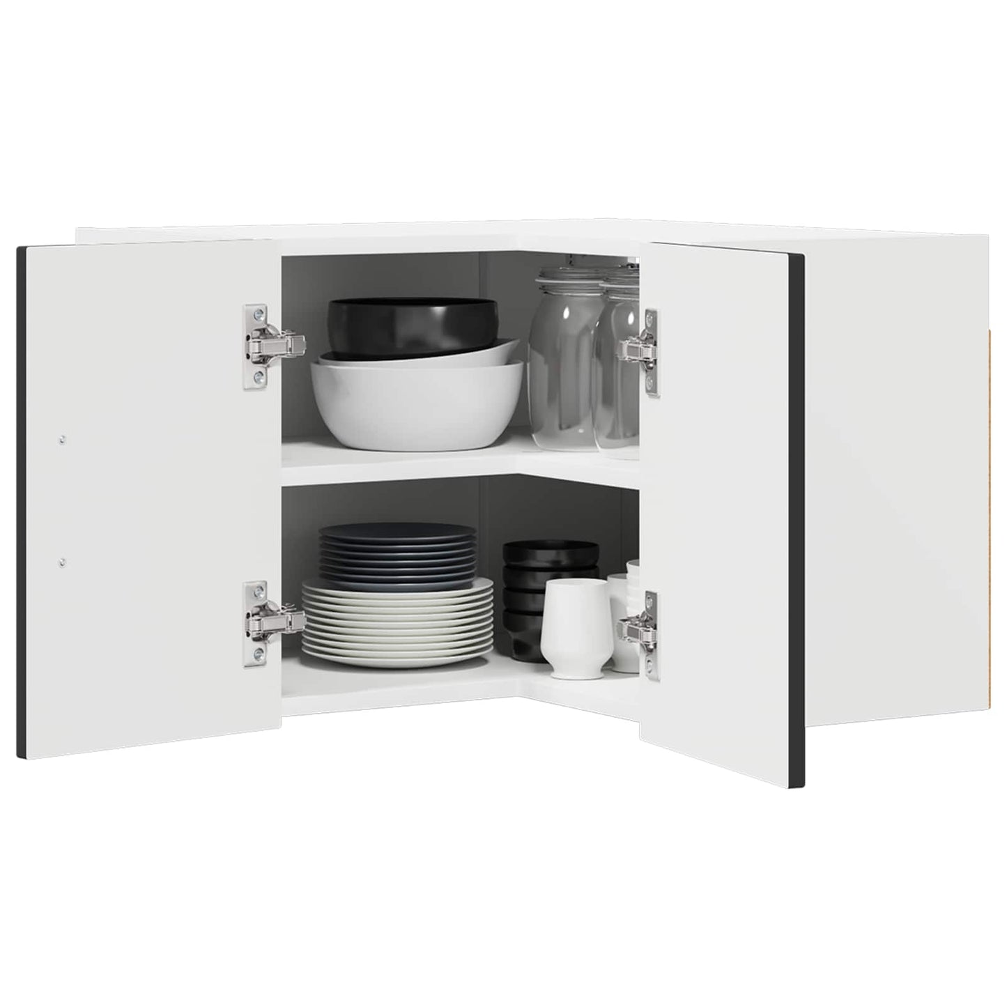 vidaXL Ντουλάπα Κουζίνας Μαύρο 57 x 57 x 40 εκ. Επεξεργασμένο ξύλο