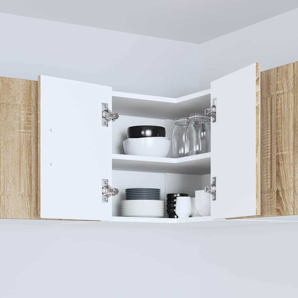 vidaXL Κρεμαστό ντουλάπι κουζίνας με ράφι Δρύς Sonoma 57 x 57 x 40 εκ.