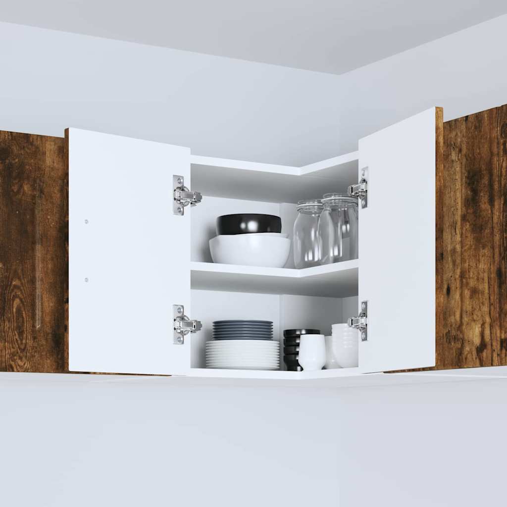 vidaXL Κρεμαστό ντουλάπι κουζίνας Καπνιστό Δρύς 57 x 57 x 40 εκ.