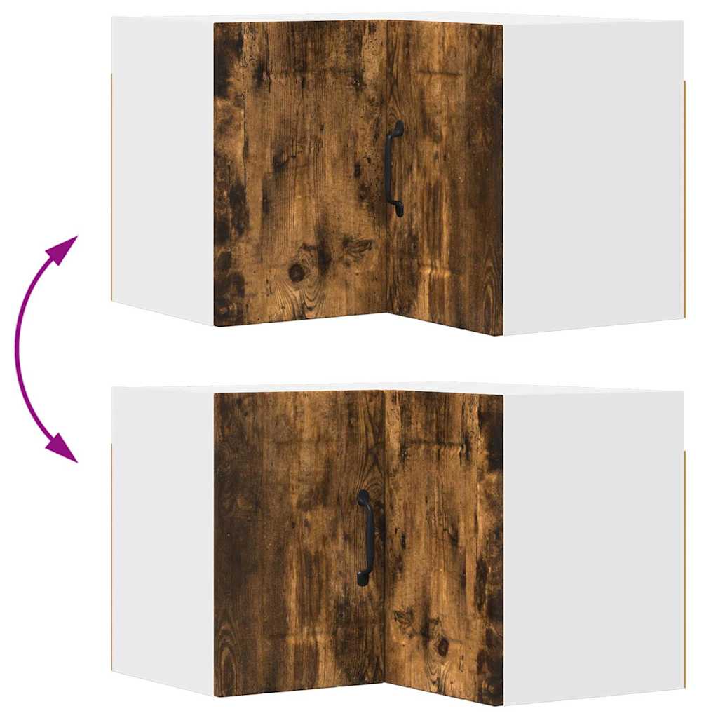 vidaXL Κρεμαστό ντουλάπι κουζίνας Καπνιστό Δρύς 57 x 57 x 40 εκ.