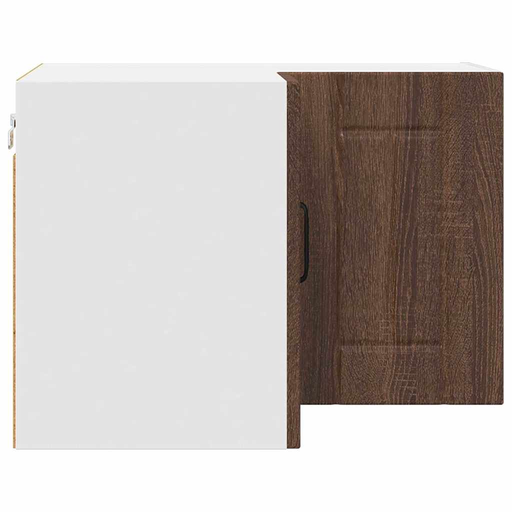 vidaXL Κρεμαστό ντουλάπι κουζίνας με ράφι Καφέ δρυς 57 x 57 x 40 εκ.