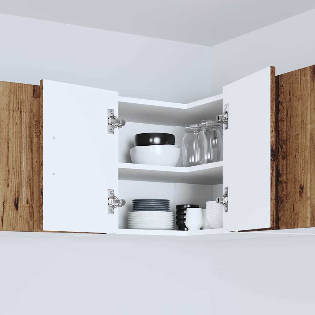 vidaXL Κρεμαστό ντουλάπι κουζίνας με ράφι Παλιό Ξύλο 57 x 57 x 40 εκ.