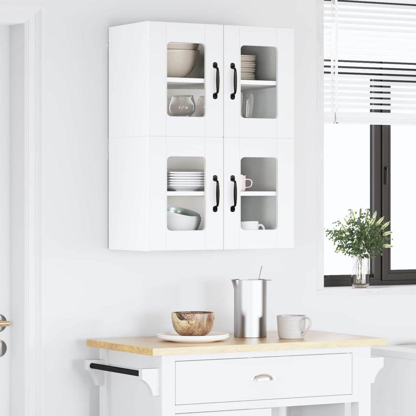 vidaXL Ραφιέρα τοίχου LUCCA Λευκό 60 x 31 x 40 εκ Επεξεργασμένο Ξύλο
