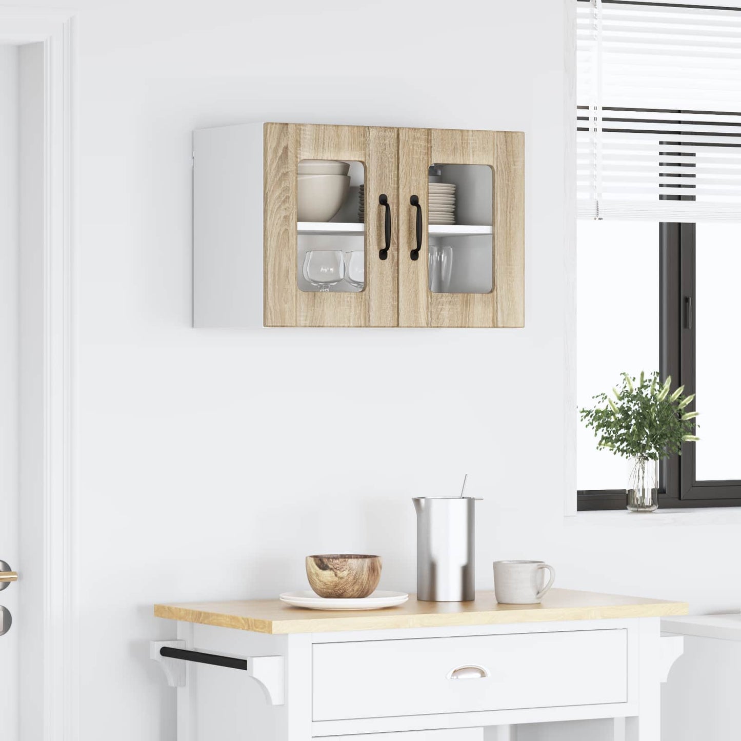 vidaXL Ραφιέρα τοίχου LUCCA Sonoma Δρυς 60 x 31 x 40 εκ