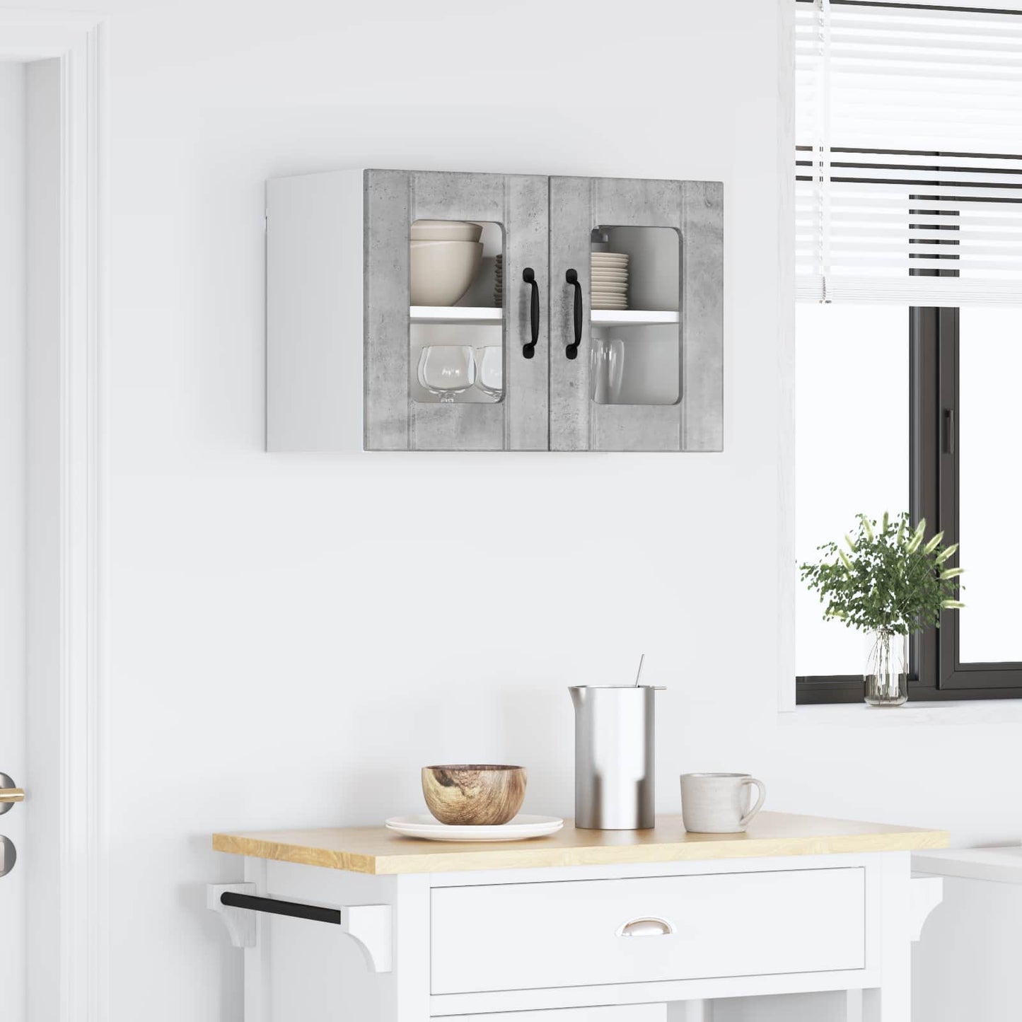 vidaXL Ραφιέρα τοίχου LUCCA Γκρι Σκυροδέματος 60 x 31 x 40 εκ
