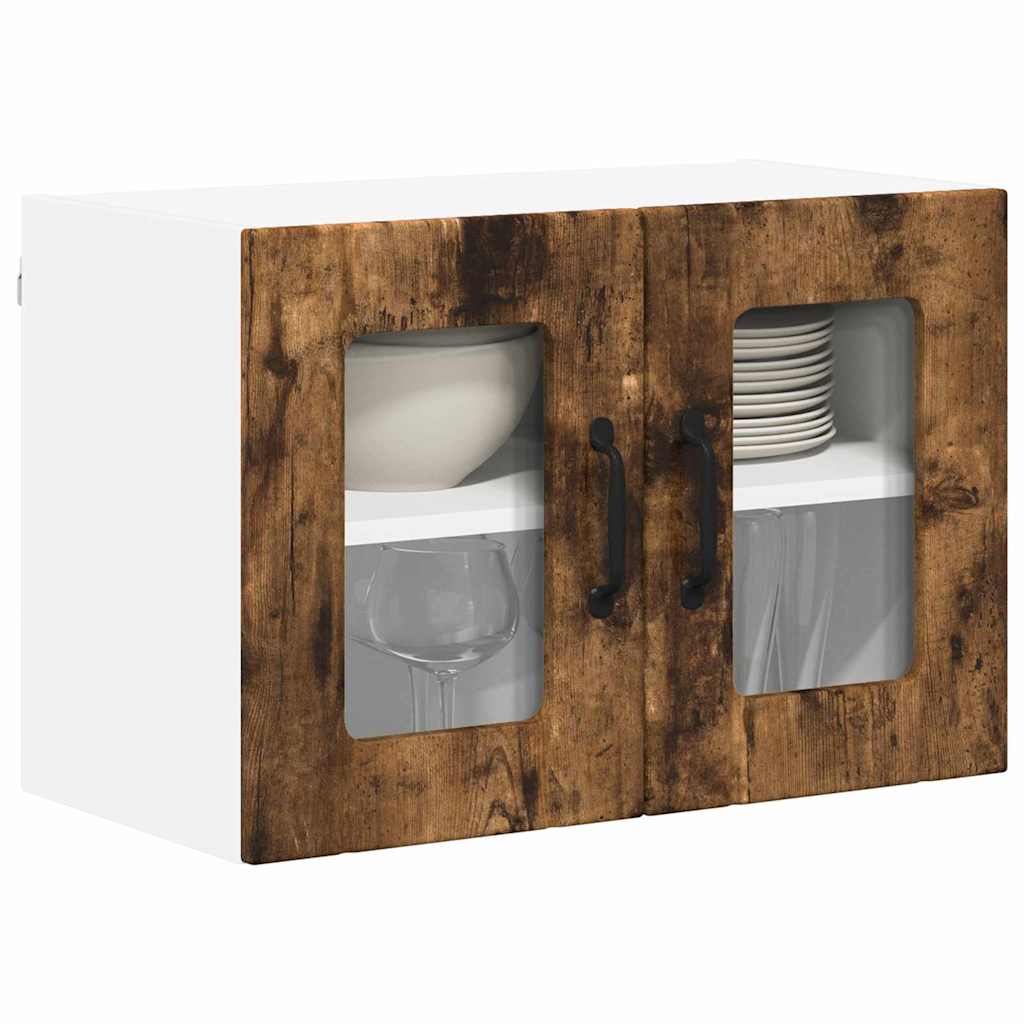 vidaXL Κρεμαστό ντουλάπι κουζίνας 2 pcs Καπνιστό Δρύς 60 x 31 x 40 εκ