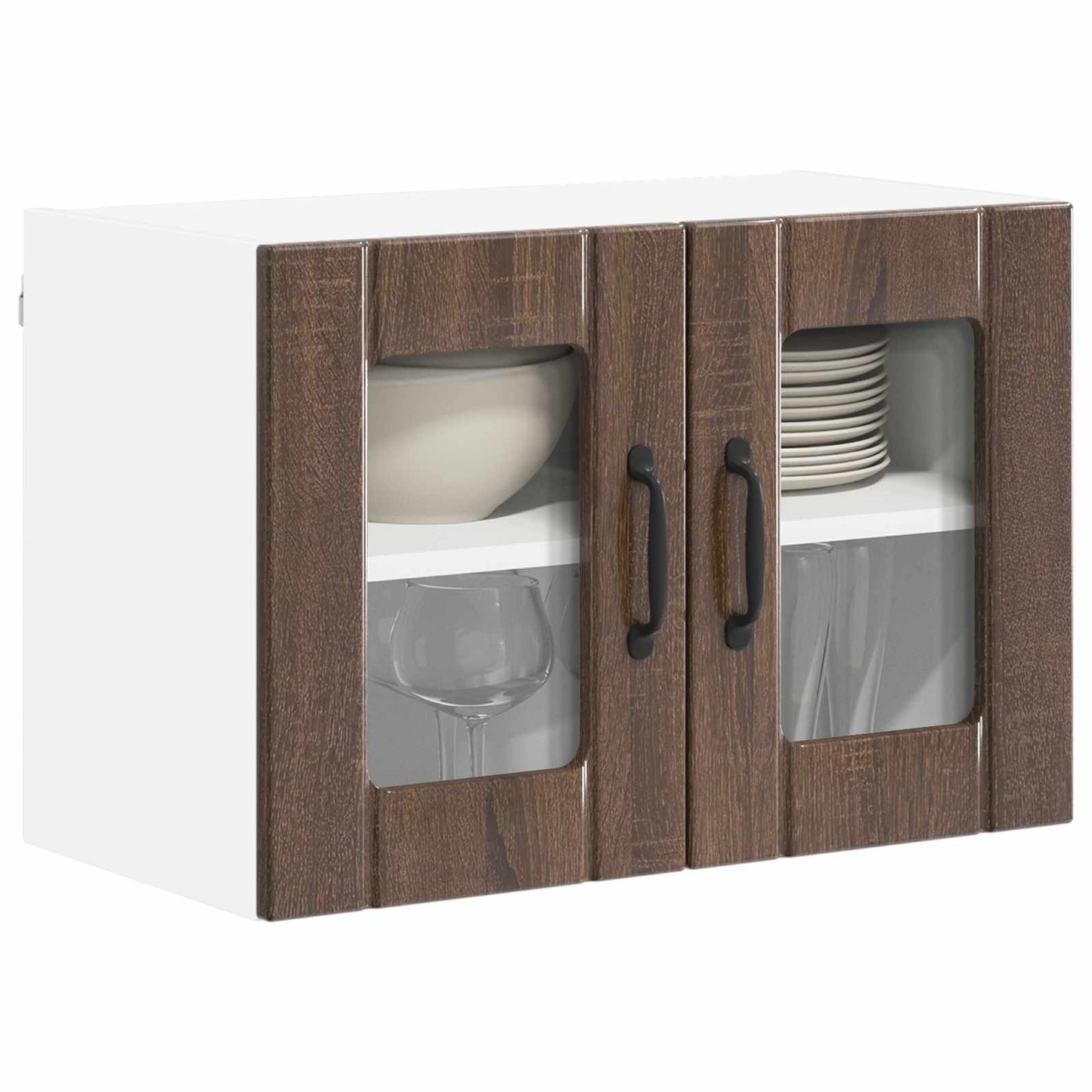 vidaXL Ραφιέρα τοίχου LUCCA 2 pcs Καφέ Ξύλο Δρυός 60 x 31 x 40 εκ
