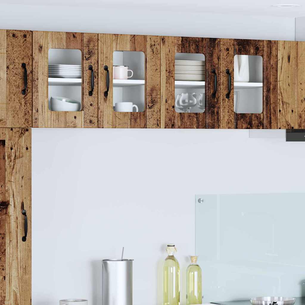 vidaXL Κρεμαστό ντουλάπι κουζίνας με ράφι Παλιό Ξύλο 60 x 31 x 40 εκ