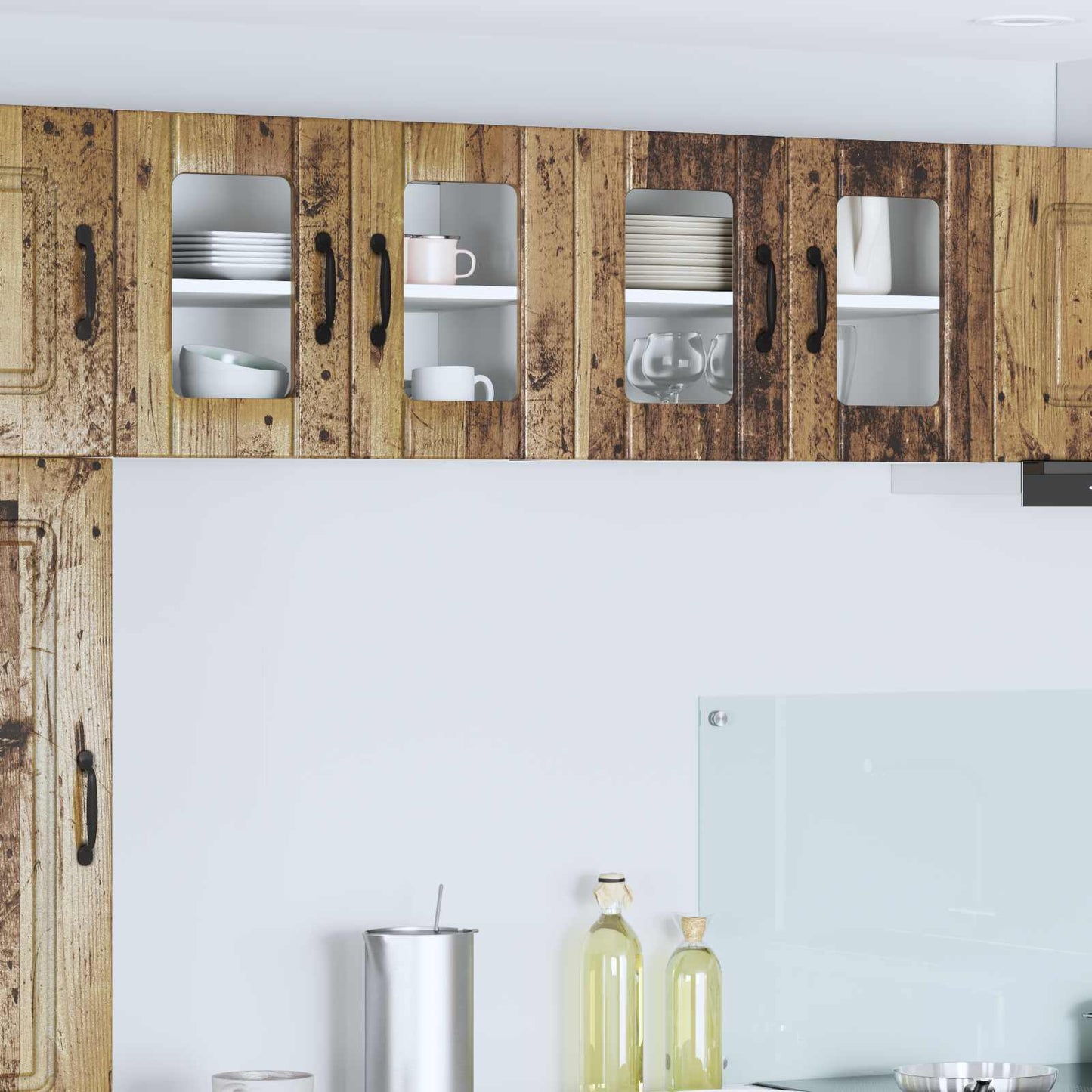 vidaXL Ραφιέρα τοίχου LUCCA 2 pcs Παλαιωμένο ξύλο 60 x 31 x 40 εκ