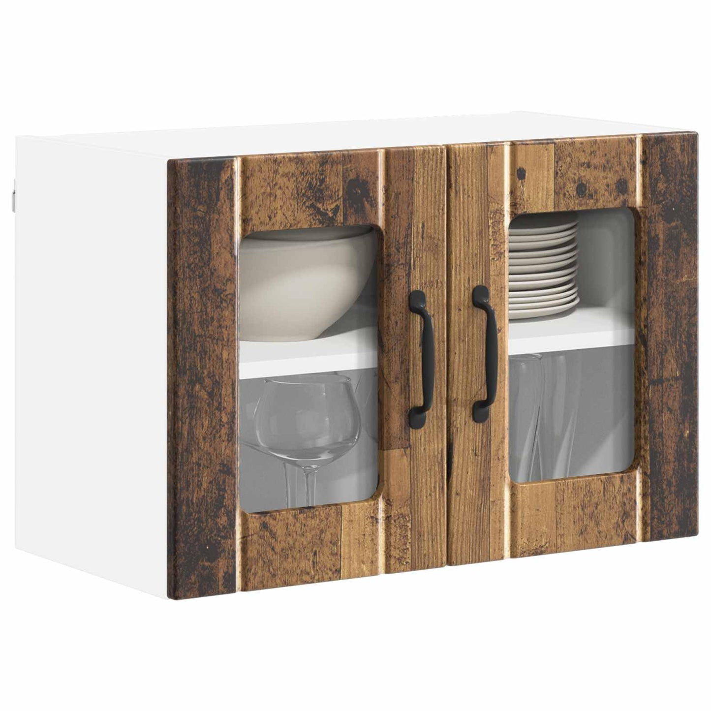 vidaXL Ραφιέρα τοίχου LUCCA 2 pcs Παλαιωμένο ξύλο 60 x 31 x 40 εκ