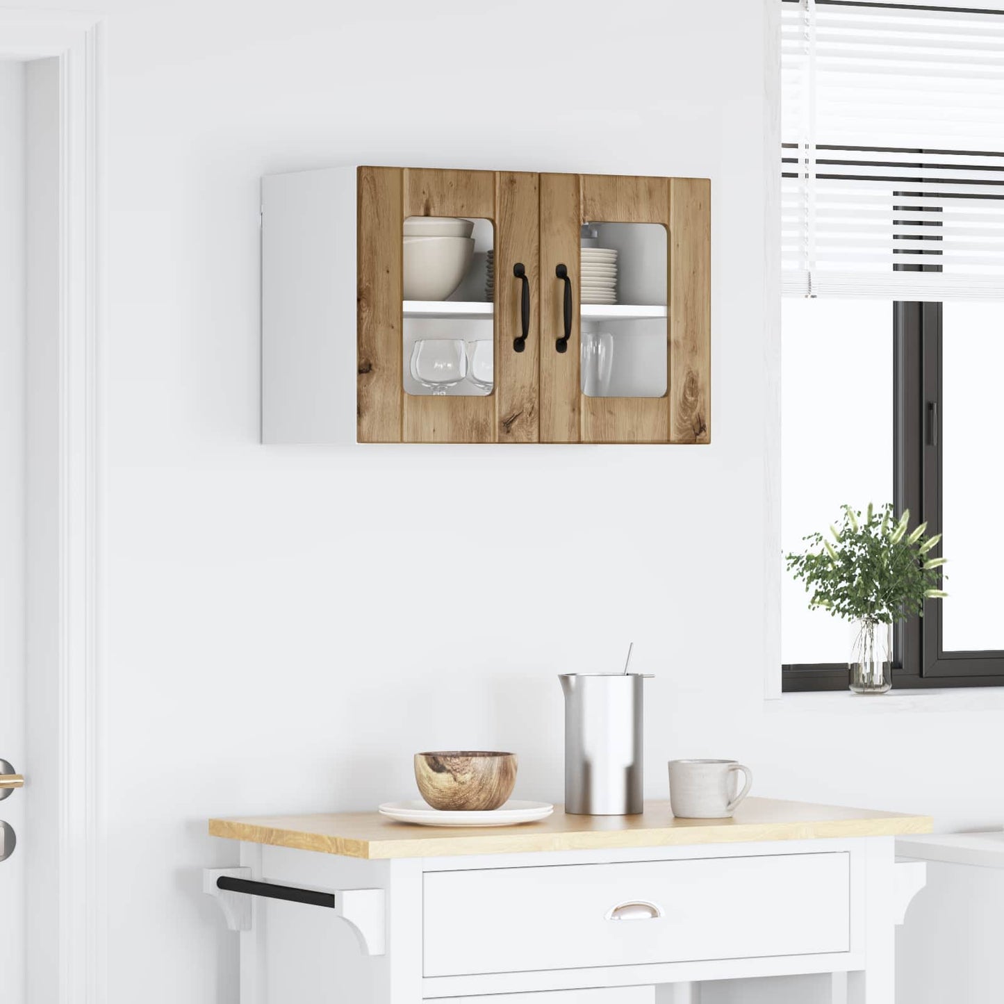 vidaXL Ραφιέρα τοίχου LUCCA Artisan Δρυς 60 x 31 x 40 εκ
